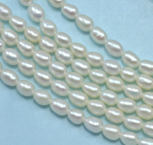 Ivory white rice oval - oval, teardrop