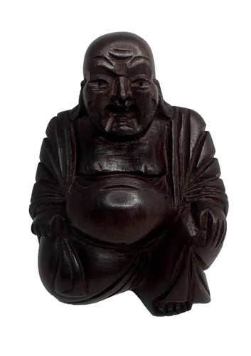Wooden happy buddha figure - happy,