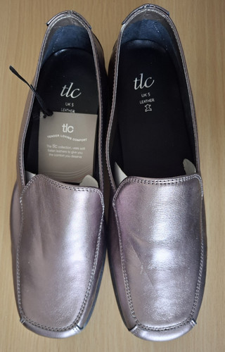 Bhs tlc pewter loafers slip - bhs,