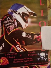 Leicester Lions v Poole Pirates Elite League Speedway 31/8/2015