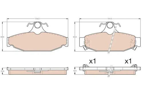 Brake pads gdb4089 trw - brake,