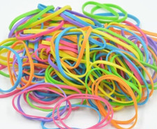 500pk Strong Elastic Rubber Bands Assorted Colours Sizes Home, School and Office