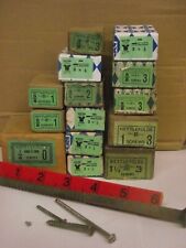 SIZE 00 -0 -1- 2 & 3 VINTAGE SLOTTED STEEL CSK WOOD SCREW - NETTLEFOLDS - 12 25 