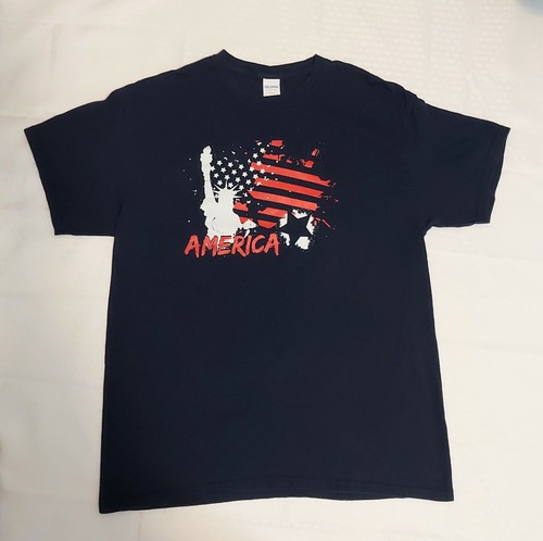 Navy blue usa shirt statue - blue,