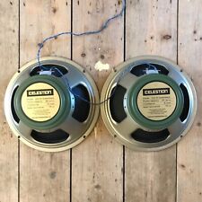 Matching pair of 2x12 Celestion Greenback G12M 12” Speakers T1220A 8 Ohm