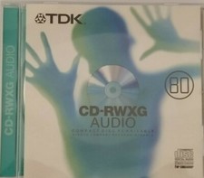 TDK CD-RW80 / CD-RWXG80EN Audio Music 80 Min CD RW RE-WRITABLE Blank Disc