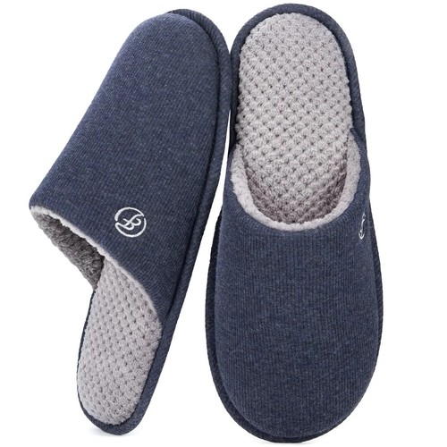 Men cotton knit slippers - cotton,