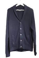 Men’s Primark Button Up Cardigan Size L Navy Blue (g123)