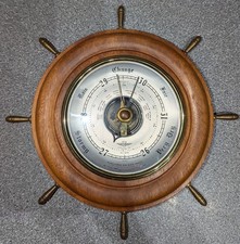 Vintage Shortland Smith SB Ships Wheel Barometer Made in England