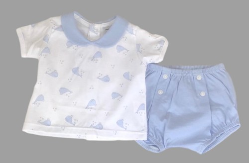 Baby boys outfit white blue - outfit,