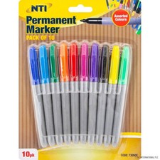 10 Pack Permanent Marker Pens
