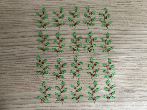 Christmas holly sprigs x20 - christmas,