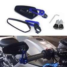 Pair Motorcycle 7/8" Handle Bar End Rearview Side Mirrors For ATV Quad Roller