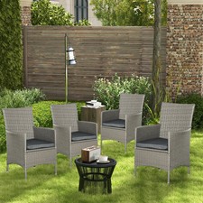 4Piece Outdoor Rattan Armchair