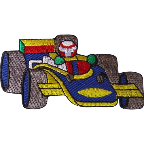 Racing car patch iron sew - iron,