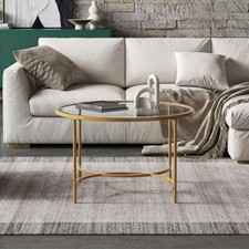 Large Round Clear Glass Coffee