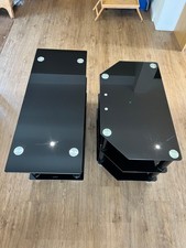 Black Glass TV Stand  And