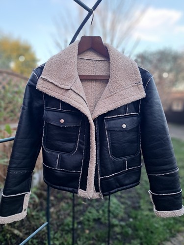 Flying pilot shearling jacket - flying,