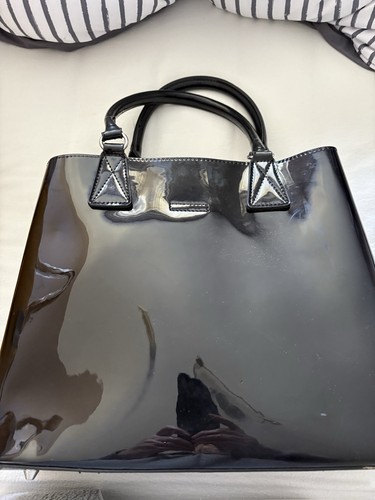 Lovely faux black patent - lovely,
