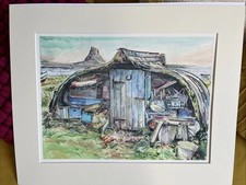 Holy Island Mermaid By Claire Fletcher Print With Mount