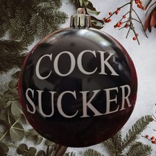 Rude adult funny christmas tree baubles Secret Santa Gift. 