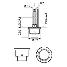 Bulb P32d-2 D2S (gas discharge