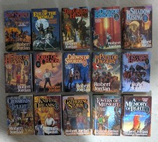 Robert Jordan = THE WHEEL OF TIME = complete set - 15 hardcovers (8 are 1st/1st)