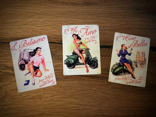 Vespa stickers retro italy - retro,