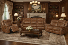 Tan Brown Leather Gel Recliner