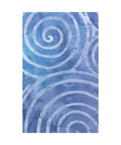 Hand painted sari quilt - hand-painted,