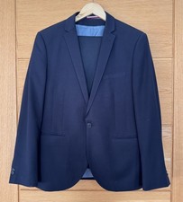 Men’s Ventuno 21 3 Piece Black Suit Size 42 Short Single Breast, Trousers 38in 