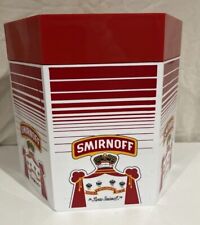 Retro Vintage Red Smirnoff Vodka Ice Bucket Home Bar Man Cave 80’s Hexagon Rare