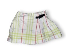 BURBERRY Wrap Skirt Pleated w Faux Leather Buckle Multi Plaid Infant size 3 