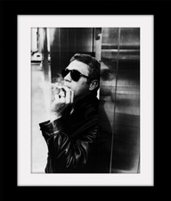STEVE McQUEEN Smoking Vintage style Print Mounted or Framed FREE POST ref421
