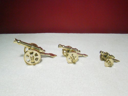Antique brass cannon set - antique,