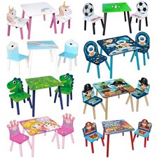 Kids Wooden Table & 2 Chairs