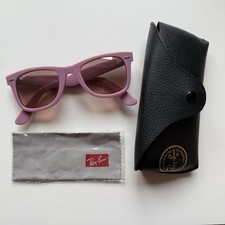 Rayban Wayfarer Sunglasses Women’s Pink Purple Frame Excellent Condition RB2140