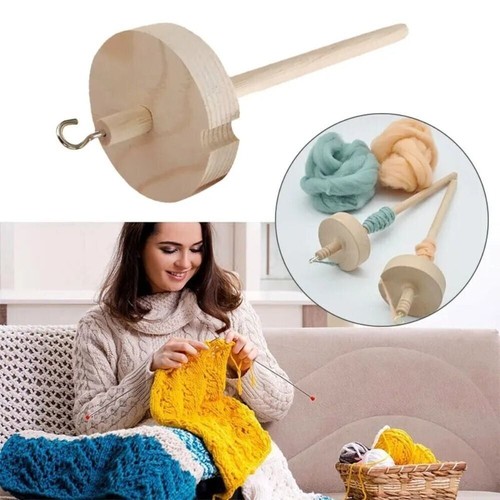 Drop spindle wooden top whorl - drop,