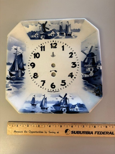 Gustav becker delft clock - becker,