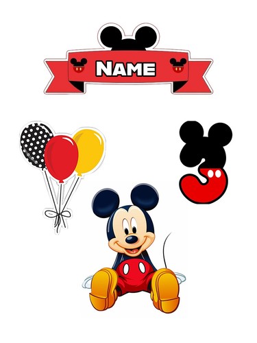 Mickey mouse personalised - mickey, a4