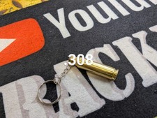 Bullet Case .308 Brass Key Ring Gift