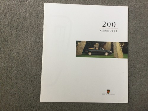 Rover 200 cabriolet brochure - rover,