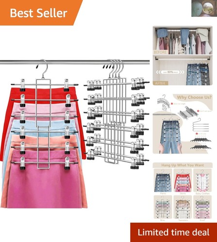 Space saving pants hangers - space-saving,