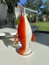 Murano/italian Vintage Art Glass Sword Fish Stylised Stem Vase 1970-1980,s