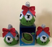 WINTER SHEEP Christmas bauble Chocolate orange  knitting pattern ONLY