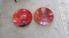 Two Poole Pottery Chargers African Sky & Uri Geller 42 cm