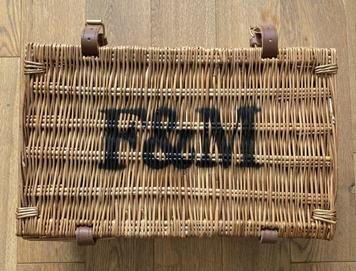 Wicker basket hamper - f&m,