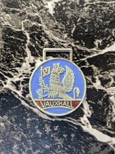 1960s / 70s Original Vintage Enamel Vauxhall Car Keyring Badge Used 