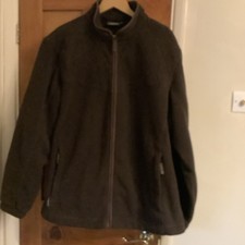 Musto Mens Polartec Fleece Brown, Padded Shoulders, Zipped, XXXL