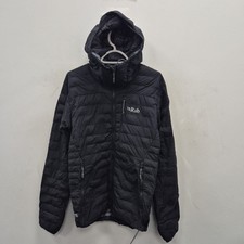 Rab Infinity Microlight Goretex Puffer Black Lightweight Down Coat Jacket Small